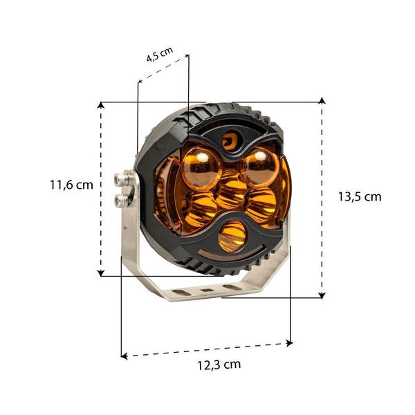 Imagem de 2 Farol LED Off-Road 5 Polegadas com DRL PRO Âmbar Angel Eye LED SMD 3030 