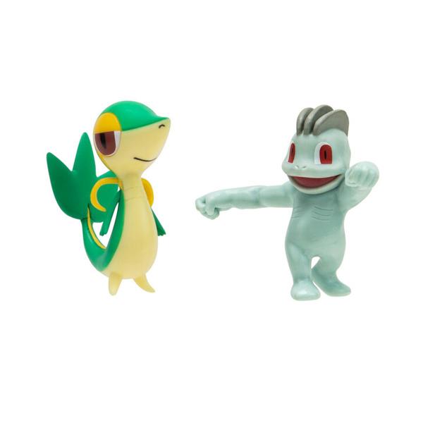 Imagem de 2 Figuras de Batalha Machop e Snivy - Pokémon