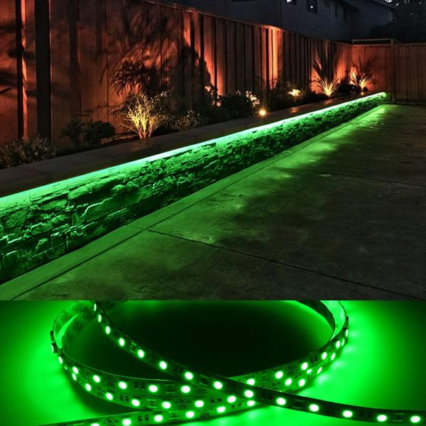 Imagem de 2 Fitas LED 5050 IP65 Silicone Uso Externo/Interno DC-12V Rolo 5m/300 LEDs Cores AZ / RS / VD / VM