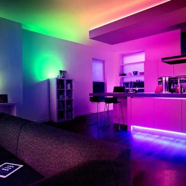 Imagem de 2 Fitas Mangueira Led Neon Rgb 16 Cores 5M 12V Com Controle