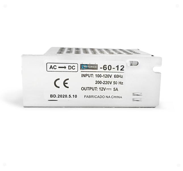 Imagem de 2 Fontes Chaveada Estabilizadora Colmeia 5 Amperes 60W AC-BIVOLT/DC-12V P/Câmera CFTV Fitas LED Som