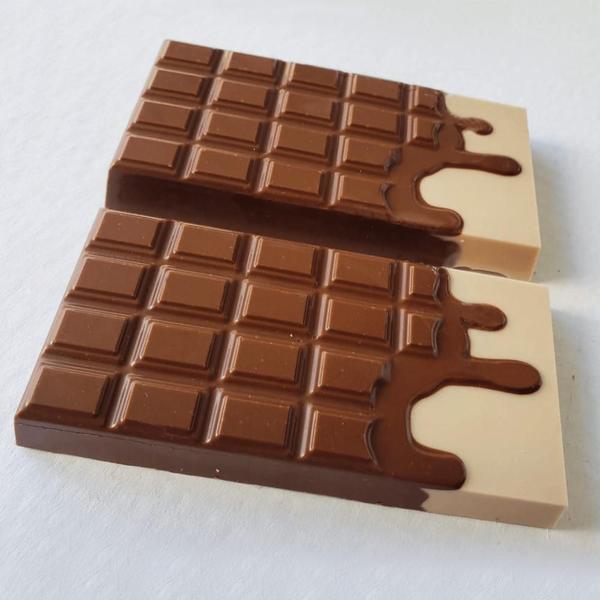 Imagem de 2 Formas Silicone Barra Derretida Chocolate Especial 260G