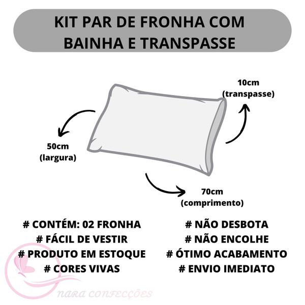 Imagem de 2 Fronha para Travesseiro com Bainha Linha BASIC 02 Peças para Revenda Cores Vivas