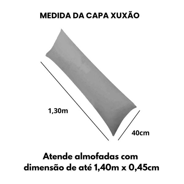 Imagem de 2 Fronhas Capas Travesseiros Xuxão Algodão Cinza 1,30x0,40