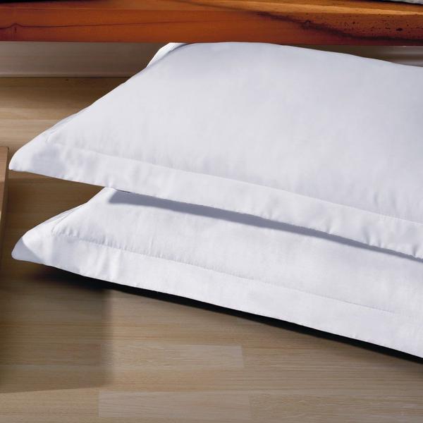 2 Fronhas Percal 400 Fios com 4 Abas 50 x 70 cm Extra Macio - Casa Blanca Imagem de 2 Fronhas Percal 400 Fios com 4 Abas 50 x 70 cm Extra Macio