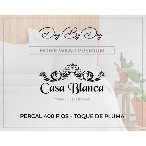 2 Fronhas Percal 400 Fios com 4 Abas 50 x 70 cm Extra Macio - Casa Blanca Imagem de 2 Fronhas Percal 400 Fios com 4 Abas 50 x 70 cm Extra Macio