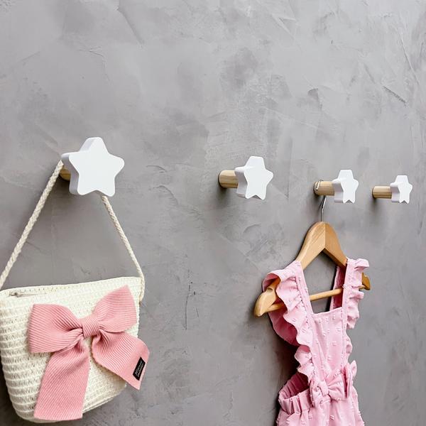 2 Ganchos de parede infantil decoração bebê estrela 2Esbb15 - Souvenir Decor Imagem de 2 Ganchos de parede infantil decoração bebê estrela 2Esbb15
