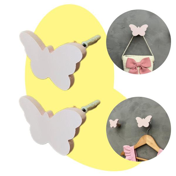 2 Ganchos infantil menina formatos rosa milkshake 6mm - Souvenir Decor Imagem de 2 Ganchos infantil menina formatos rosa milkshake 6mm