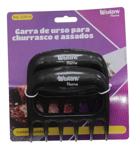 Imagem de 2 Garras De Urso Churrasco Carne Desfiar Cortar Leve Western Cor Preto