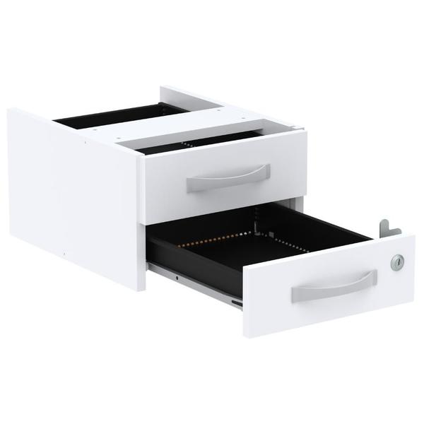 Imagem de 2 Gavetas Para Mesa Maxxi 20X29x37 Branco Pandin