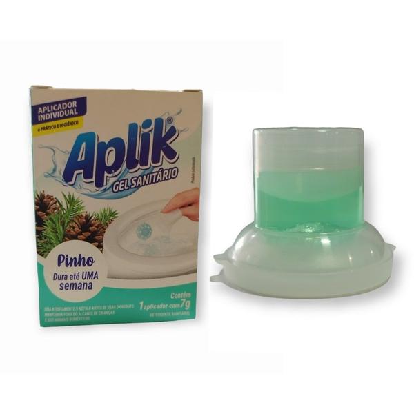 Imagem de 2 Gel Sanitário Adesivo Vaso Lavanda Marine Limão Floral Pinho Eucalipto 7g Marca Aplik - Envio Já