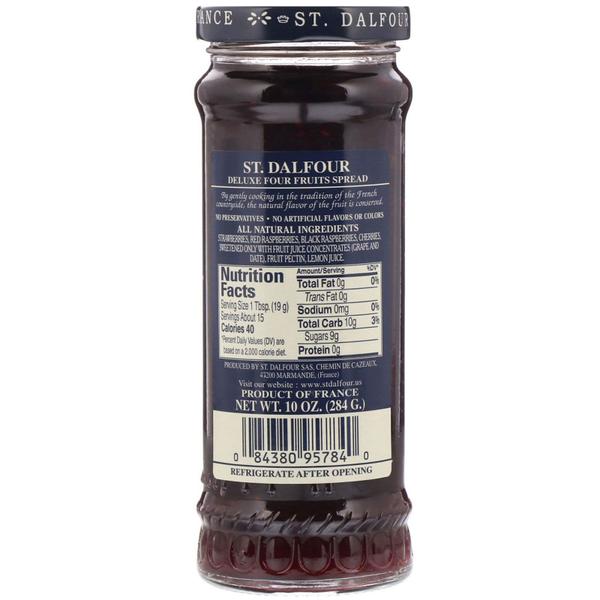 2 geléia premium st. dalfour quatre fruits - 4 sabores 248g Imagem de 2 geléia premium st. dalfour quatre fruits - 4 sabores 248g