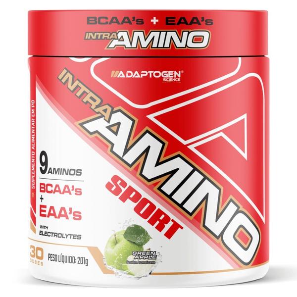 Imagem de 2 Intra Amino Eaa 9 Aminos Bcaa Maça Verde 201g Adaptogen