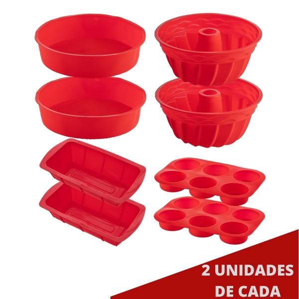 Imagem de 2 Jogo Formas Sortida Redonda Espiral Pães Cupcake Silicone