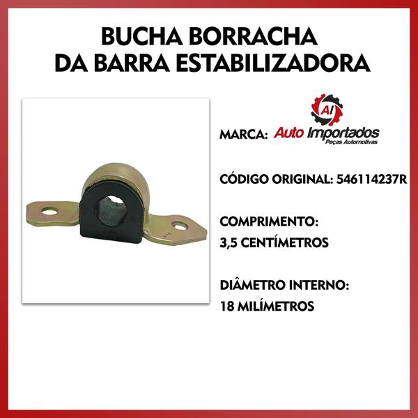 Imagem de 2 Kit Bieleta + Borracha Barra Dianteira Oroch 18