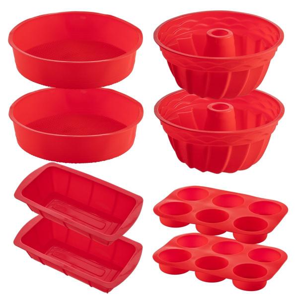 Imagem de 2 Kit Formas Silicone Redonda Espiral Pães Cupcake Sortida