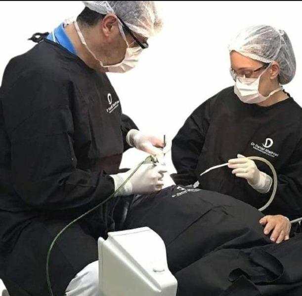 Imagem de 2 Kit's Paramentação D Cirurgia Odontologica Tec. Brim Leve 100% Sem Personalização Cor: Azul Marinh