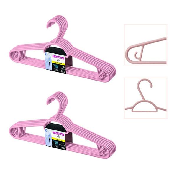 Imagem de 2 Kits De Cabides Para Roupas Leves Blusa Saia Adulto 12pçs