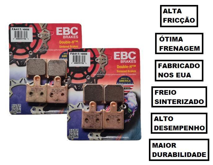 Imagem de 2 Kits Pastilha De Freio Dianteira Ebc Fa417/4hh Z 1000 Zr 1000 B7f/b8f/b9f 08