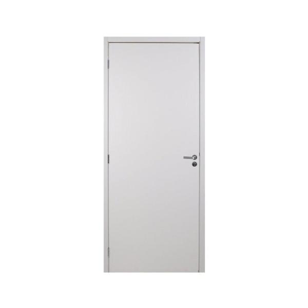 Imagem de 2 Kits Porta de Madeira Lisa 215x84cm com Batente de Mdf Ultra 16cm Melamínico Branco