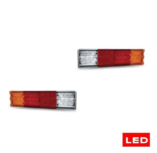 Imagem de 2 Lanterna Traseira Caminhão Adaptação Carroceria Led 12/24v