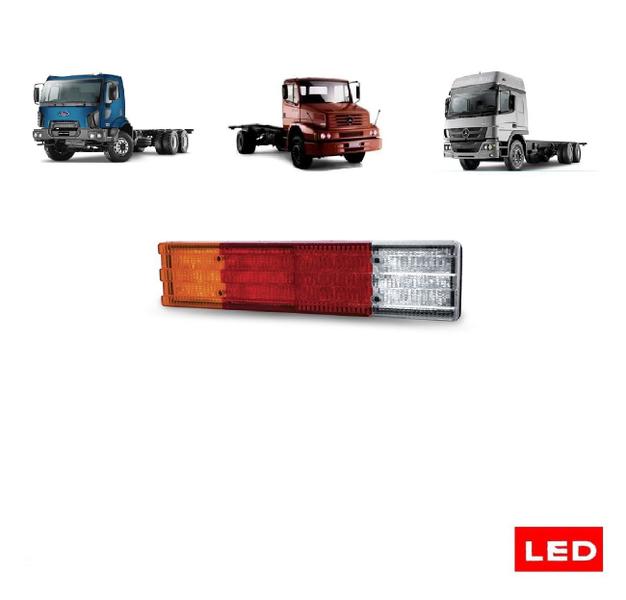 Imagem de 2 Lanterna Traseira Caminhão Adaptação Carroceria Led 12/24v