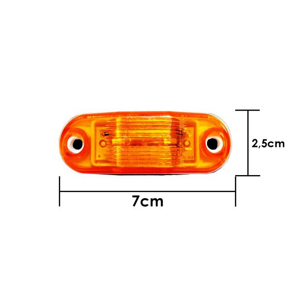 Imagem de 2 Lanterna Vigia Ônibus Caminhão 2 LED Âmbar BIVOLT +Chicote