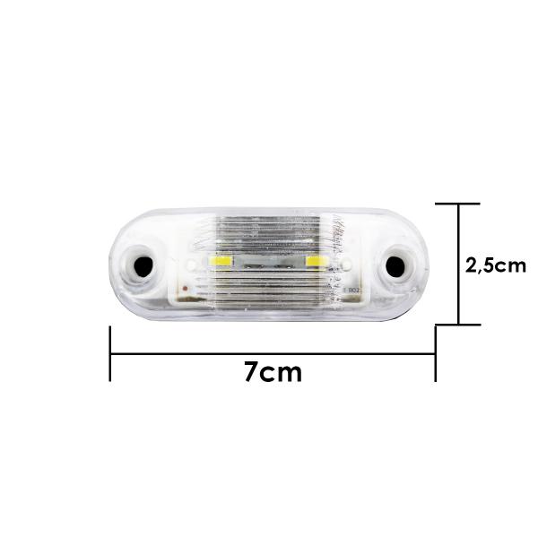 Imagem de 2 Lanterna Vigia Ônibus Caminhão 2 LED CRISTAL BIVOLT +Chicote