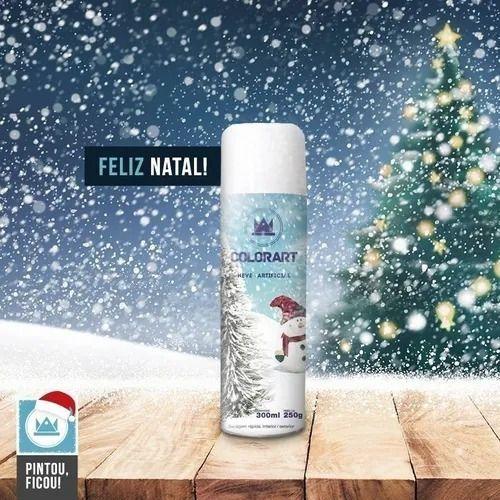 Imagem de 2 Lata Neve Artificial Spray Colorart 300ml Decoração Natal