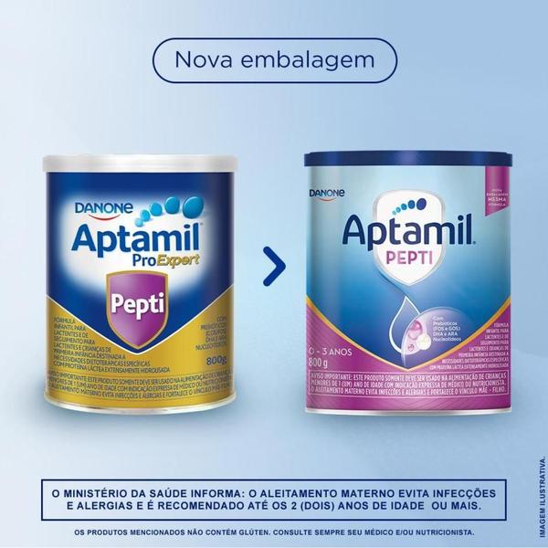 Imagem de 2 Latas- Aptamil Pepti, Fórmula Infantil em pó Danone, 800gr