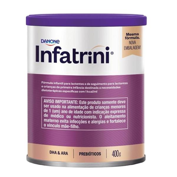 Imagem de 2 Latas- Infatrini Fórmula Infantil Danone- 400g -Sem Sabor