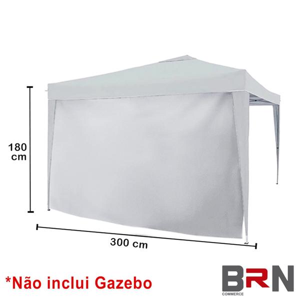 2 Laterais De Fechamento Branca 3x1,80 Metros Para Tenda 3x3 - BRN COMMERCE Imagem de 2 Laterais De Fechamento Branca 3x1,80 Metros Para Tenda 3x3