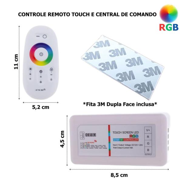 Imagem de 2 Led Para Piscina Smd Rgb 95mm 18 Lâmp Módulo E Fonte