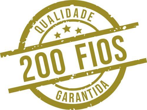 Imagem de 2 Lençol Super King Avulso Com Elástico 2,00x2,00x40 200 Fios