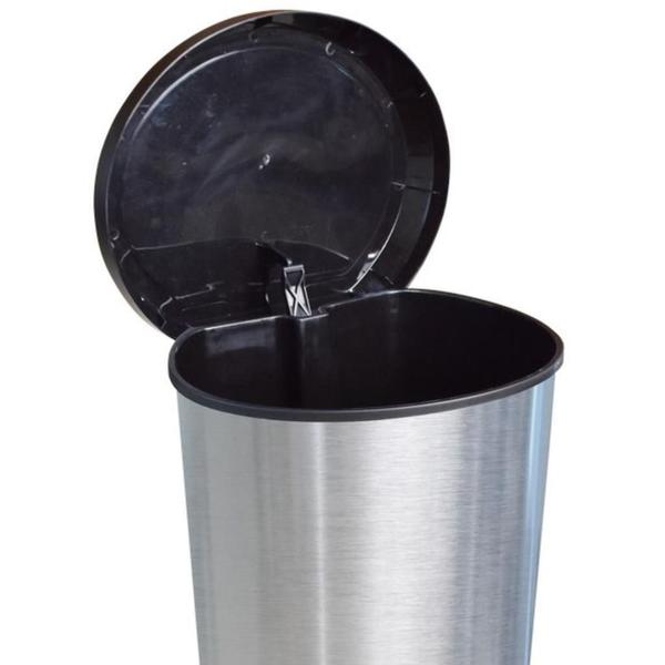 2 Lixeira Cesto Plástico Metalizado Inox 10L Com Tampa Pedal - Arqplast Imagem de 2 Lixeira Cesto Plástico Metalizado Inox 10L Com Tampa Pedal