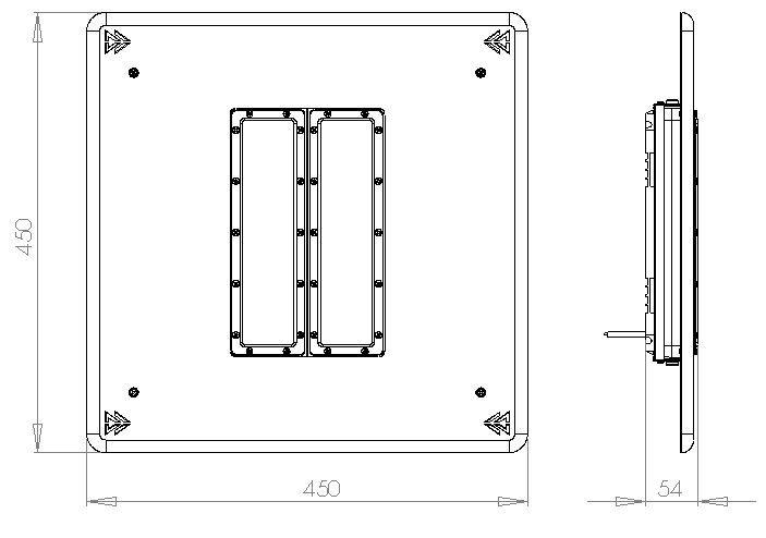 Imagem de 2 Luminaria Posto Combustível Combate 100W LED OSRAM 9000L