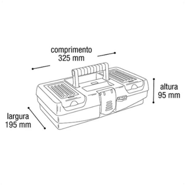 Imagem de 2 Maletas Ferramentas Granite Pro Baixa 13 Preta