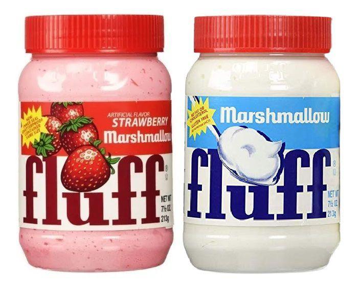 Imagem de 2 MARSHMALLOW PASTA MORANGO + Tradicional FLUFF COLHER 213G