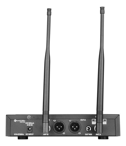 Imagem de 2 Microfones Gooseneck Uhf C/ Base Receptor Kgw-145cb Kadosh