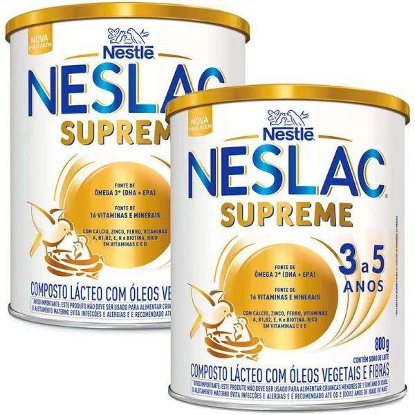 Imagem de 2 Neslac Supreme 3 a 5 Anos 800g - Nestlé