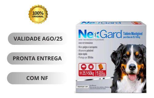 Imagem de 2 Nexgard Para Cães De 25 A 50 Kg 2 Cp Antipulgas e Carrapatos