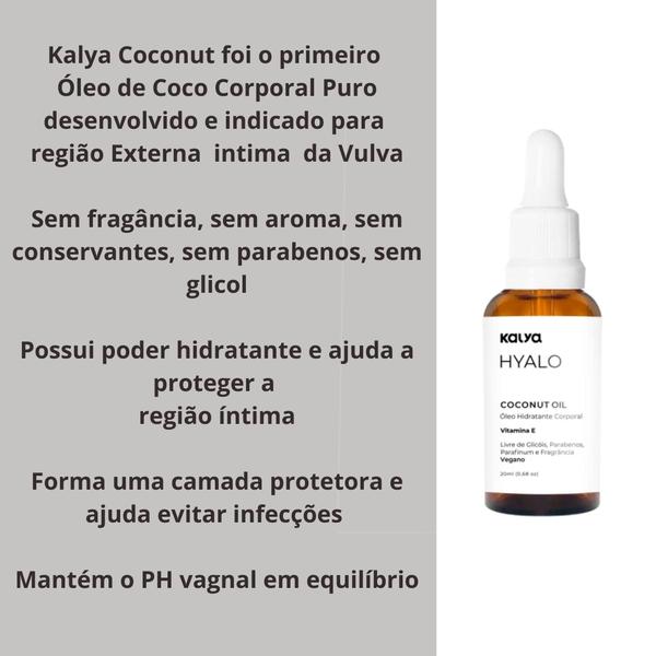 Imagem de 2 Oleo De Coco Cuidado Intimo Puro Sem Perfume Hyalo Coconut