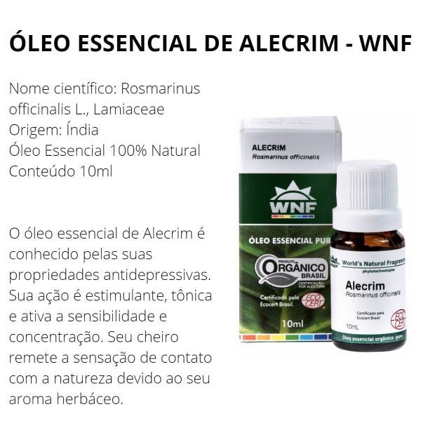 Imagem de 2 Óleos Essenciais Alecrim E Melaleuca WNF Aromaterapia