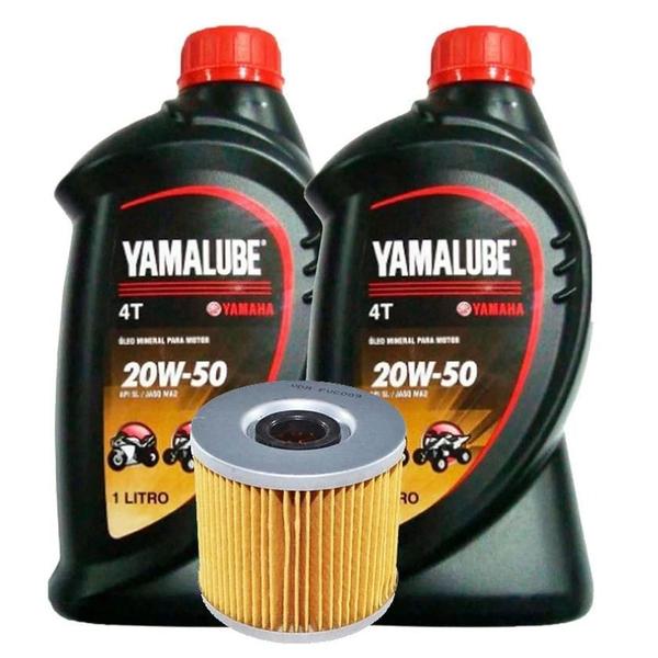 2 Óleos Yamalube 20W50 Fazer 250 / Lander 250 / Teneré 250 + Filtro - Yamaha Imagem de 2 Óleos Yamalube 20W50 Fazer 250 / Lander 250 / Teneré 250 + Filtro