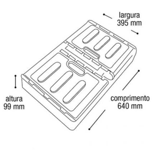 Imagem de 2 Organizador Desmontável Empilhável Porta Dupla 75L Branco