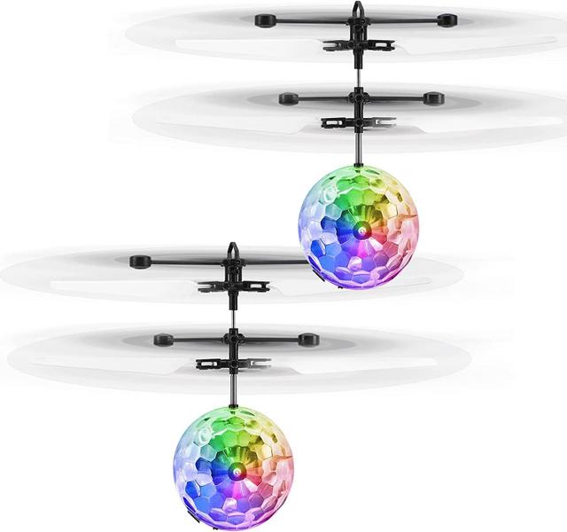 Imagem de 2 Pacote de Brinquedos de Bola Voadora, Mini Helicóptero Drone Bola Voadora,