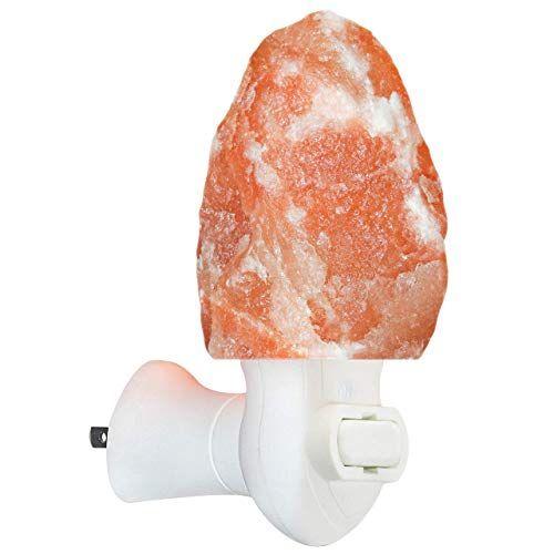 Imagem de 2 Pacote Himalayan Salt lamp Night Light Salt Rock Hand Esculpido Natural Pink Himalayan Salt Lamps for bedrooms Night Light Plug in Wall Light Air Purifying Lighting/Decor