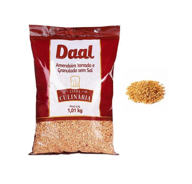 2 Pacotes de Amendoim torrado e granulado sem sal 1,01kg - Daal Imagem de 2 Pacotes de Amendoim torrado e granulado sem sal 1,01kg
