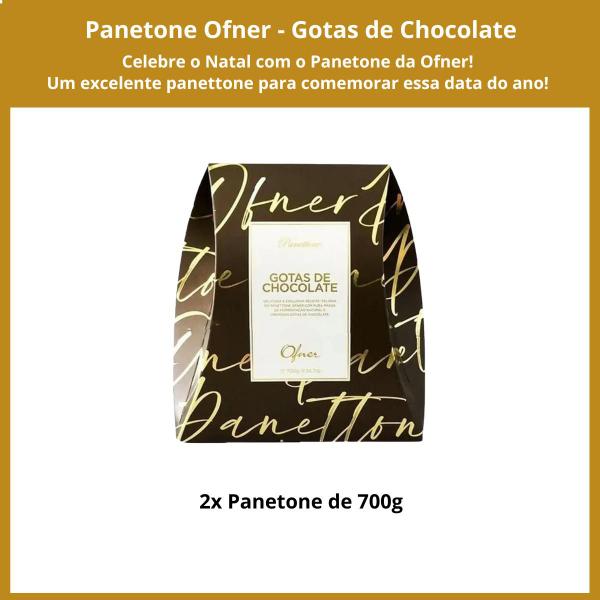 Imagem de 2 Panetone Ofner Gotas de Chocolate, Panettone 700g