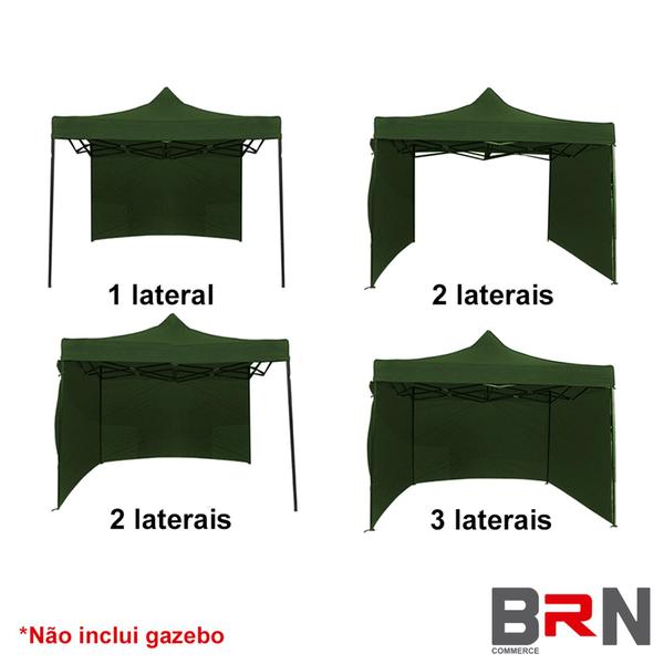 Imagem de 2 Paredes de Fechamento Lateral para Tendas Gazebo 3x3 (Tenda não inclusa)